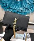 Клатч Saint Laurent Kate With Tassel In Caviar Leather